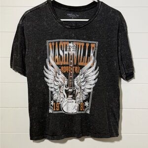 Rebellious One Charcoal Graphic Tee